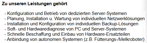 IT-Service Leistungen